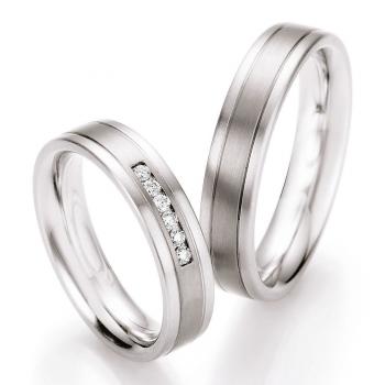 Partnerringe Edelstahl Gold/Keramik von Ruesch 68/TS606